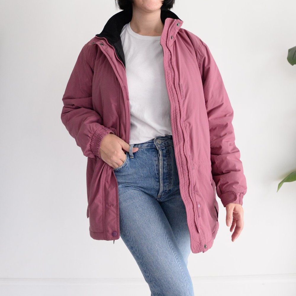 Vintage L.L. Bean Dust Rose Ski Coat Winter Coat Size Large